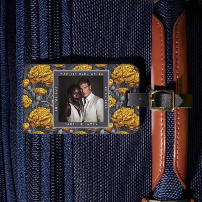 Romantischer Brauch Carnation Sparkle Berghochzeit Gepäckanhänger (Vorderseite Insitu 4)