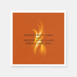 Romantischer Brennflammcocktail Serviette