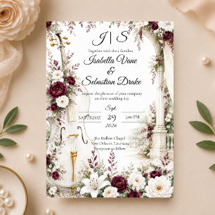Romantischer Cello-Garten Eleganz Hochzeit Einladung
