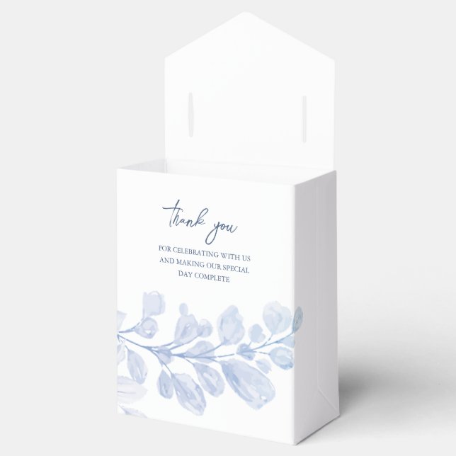 Romantischer Chic Classic Blue Floral Gevor Box Geschenkschachtel (Geöffnet)