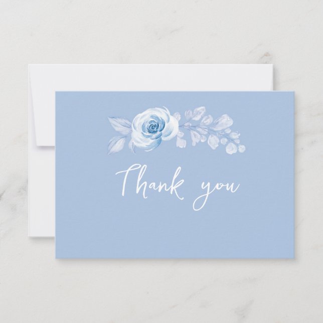 Romantischer Chic Floral Wedding Danke Cards (Vorderseite)
