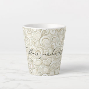 Romantischer Chic Herz Wirbel  Milchtasse