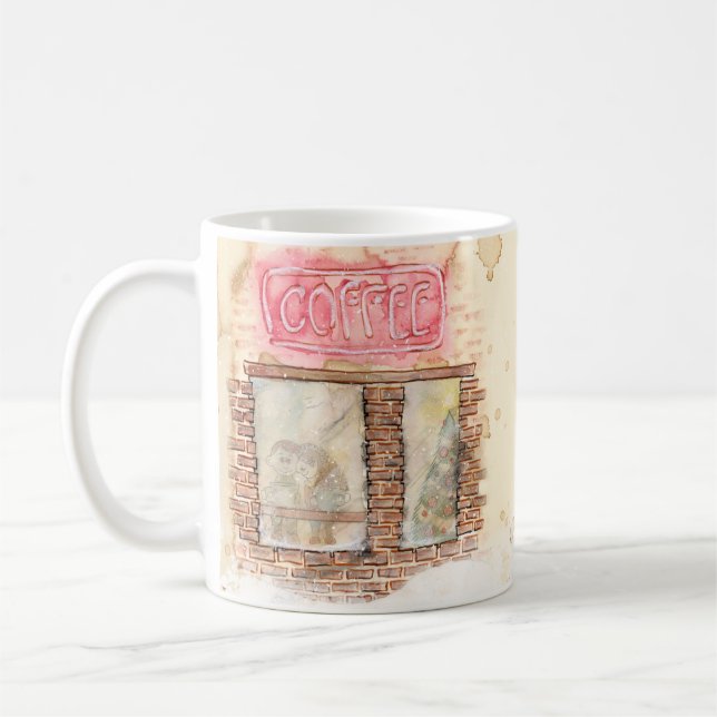 Romantischer Coffee Shop Tasse (Links)