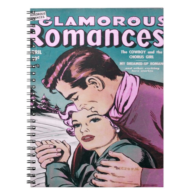 Romantischer Comic-Cover  Notizblock (Vorderseite)