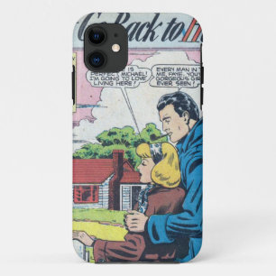 Romantischer Comic im Vintage-Stil aus den 1950er Case-Mate iPhone Hülle