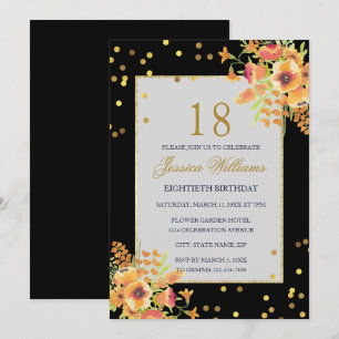 Romantischer Confetti u. Eckblumenstrauß-18. Einladung
