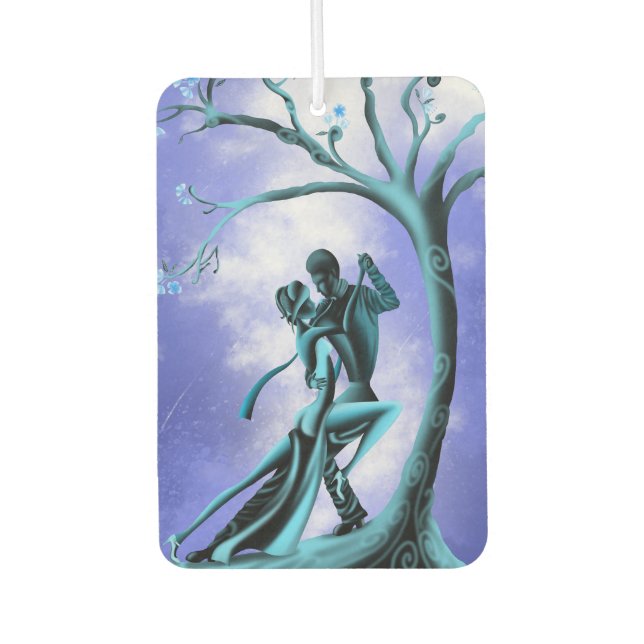 Romantischer Couple Dance under Midnight Tree Autolufterfrischer (Vorderseite)