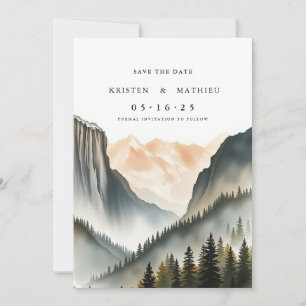 Romantischer Digitaler Berg Save The Date