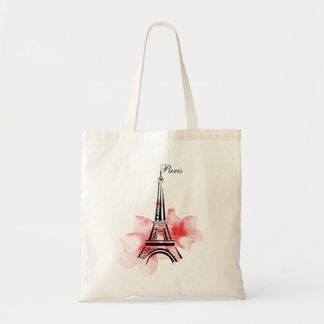 Romantischer Eiffelturm Paris Tragetasche (Vorne)