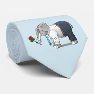 Romantischer Elefant Krawatte
