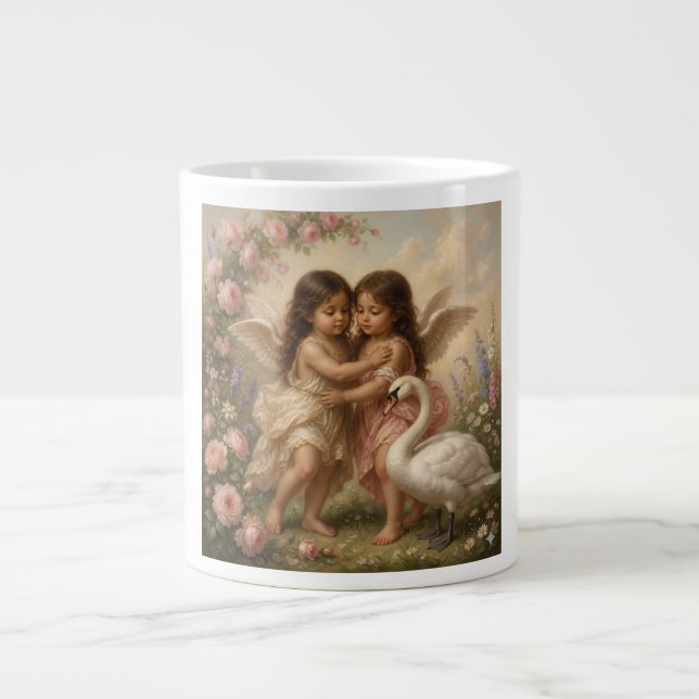 romantischer Engel-Becher || Geschenke für sie Jumbo-Tasse (Vorderseite)
