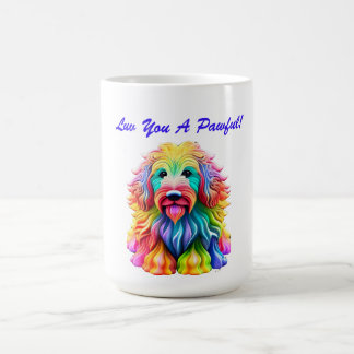 Romantischer farbiger Hund Lover Kaffeetasse