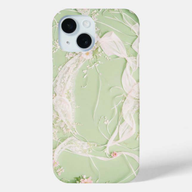 Romantischer Floral Lace Phone Case (Rückseite)