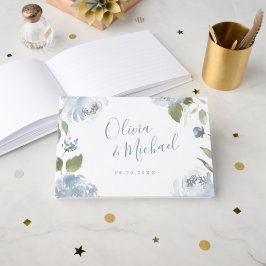 Romantischer Garten dustig blühende Hochzeit Gästebuch