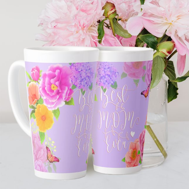 Romantischer Garten Peonies Lila Beste Mama Milchtasse (Romantic Peonies Best Mom Ever Latte Mug Purple.
You can personalized it with "  With Love, name".)