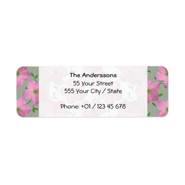 Romantischer Garten Pink Geranium Blume (Vorne)