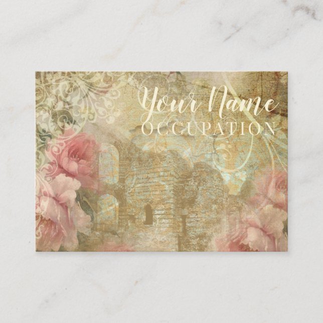 Romantischer Garten - Visitenkarte (Vorderseite)