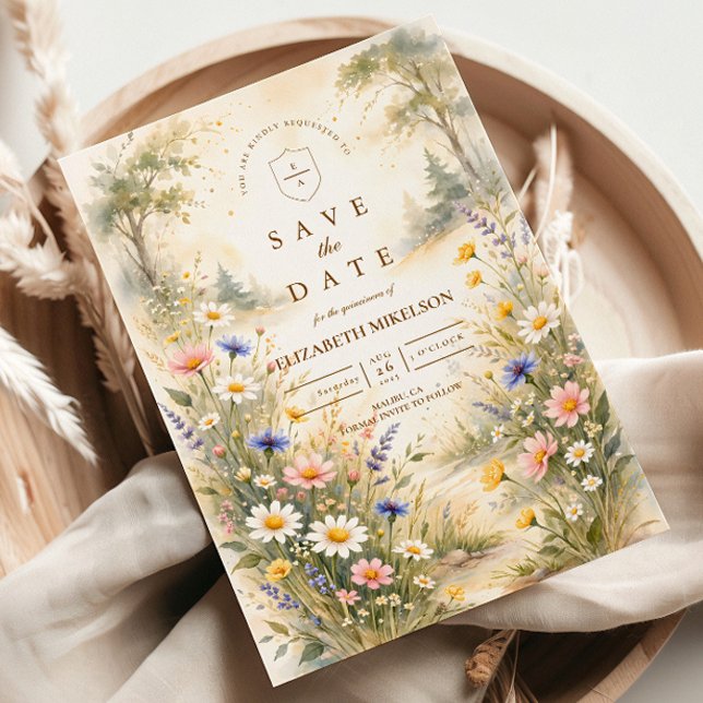 Romantischer Gartenblüten-Quinceañera Save The Date (Von Creator hochgeladen)