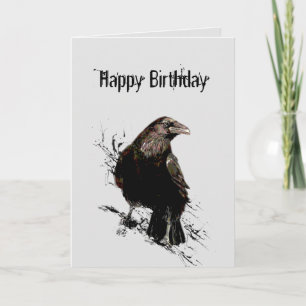 Romantischer Geburtstag Schatz Rabe Edgar Poe Karte