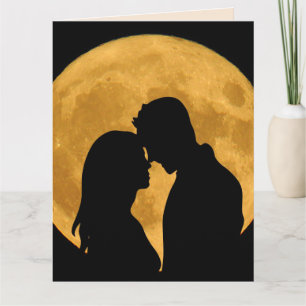 ROMANTISCHER GEBURTSTAG SONNENUNTERGANG MOONLIGHT KARTE