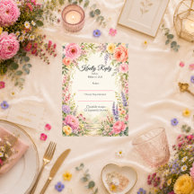 Romantischer Geheimgarten-Blütenhochzeit