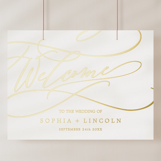 Romantischer Goldschmied Ein perfektes Wochenende  Foliendrucke (Romantic Gold Foil Elegant Fancy Wedding Welcome Foil Prints)