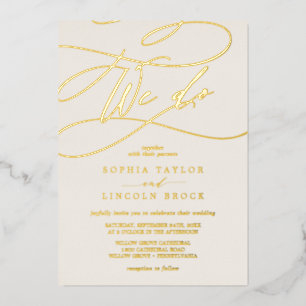 Romantischer Goldschmied   Elfenbein Blühe wir Hoc Folieneinladung