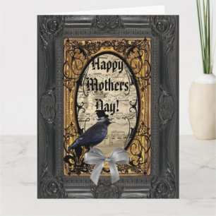 Romantischer gotischer Krähenmuttertag Karte