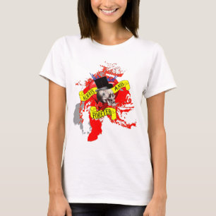 Romantischer Gotischer Schädel Valentiner Herz T-Shirt