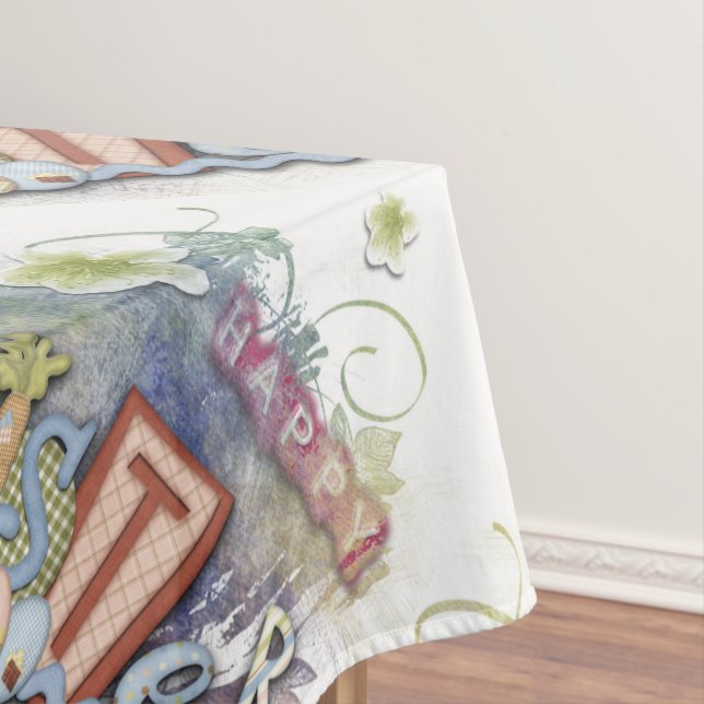 Romantischer Happy Ostersonnige Gruß Tischtuch Tischdecke (Beispiel)