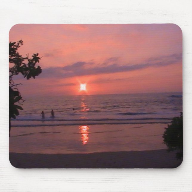 Romantischer hawaiianischer Sonnenuntergang Mousepad (Vorne)