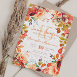 Romantischer Herbst Herbstgarten Blumensüß 16 Einladung<br><div class="desc">Erleben Sie einen Abend der Eleganz und Schönheit, während wir Sie einladen, ein großartiges Sweet 16 Party zu feiern. Entspannen Sie in einer Nacht mit hübschen, farbenfrohen Blumenmotiven, die jugendlichen Charme und Eleganz ausstrahlen. Tauchen Sie ein in ein spektakuläres Ambiente, das nur für Sie entworfen wurde, ein Abend, in dem...</div>