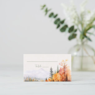 Romantischer Herbstsee Hochzeit Platzkarte