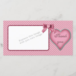 Romantischer Herzentwurf/danken Ihnen Dankeskarte