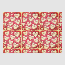 Romantischer Herztag - Valentinstag Seidenpapier