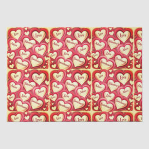 Romantischer Herztag - Valentinstag Seidenpapier