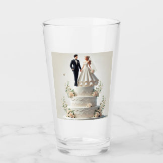 Romantischer Hochzeitstorte Glass Cup. Glas