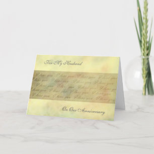 Romantischer Ich liebe dich Jahrestag Karte