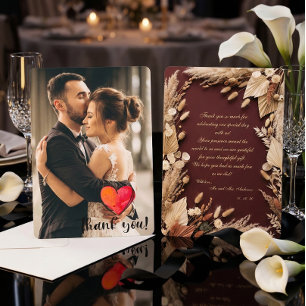 Romantischer individueller Blumen Boho Landhaussti Dankeskarte