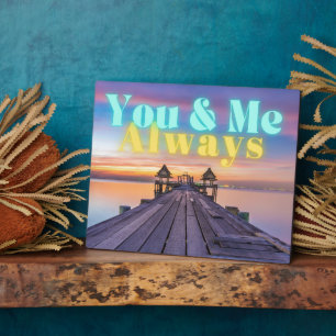 Romantischer Inseldock Fotoplatte