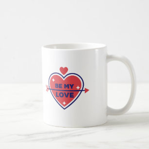 Romantischer Kaffee "Be My Liebe" Kaffeetasse