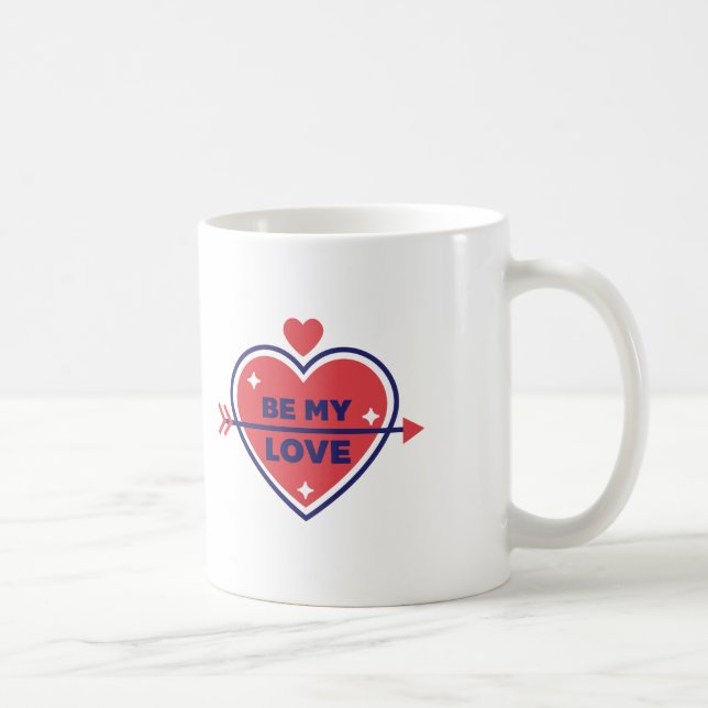 Romantischer Kaffee "Be My Liebe" Kaffeetasse (Rechts)