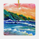 Romantischer Kauai-Sunset Keramikornament<br><div class="desc">Ein langer,  romantischer Spaziergang entlang des Strandes auf der Insel Kauai ist ein Traum,  der wahr wird.</div>