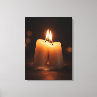 Romantischer Kerzenlichtschein – Minimalistisches  Leinwanddruck