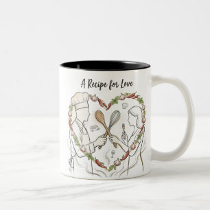 Romantischer Koch & Geschenk für kochendes Paar Zweifarbige Tasse