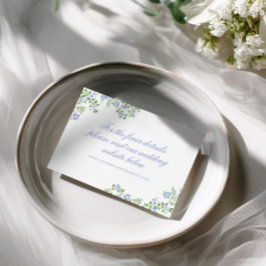 Romantischer Landhausstil Blaues Blumenrahmen Hoch RSVP Karte