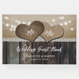 Romantischer Landwald Mr. & Mrs. Wedding Gästebuch