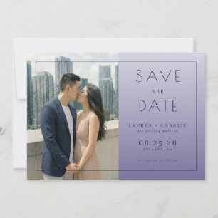 Romantischer Lavendel Zeitgenössisches Foto Save The Date
