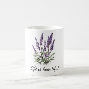 Romantischer Lila Lavendel Kaffeetasse