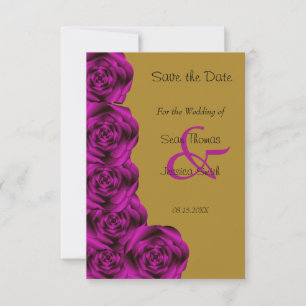 Romantischer Lila Rosen Gold Hochzeitseinladung Vo Save The Date
